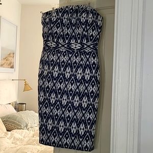 Banana Republic strapless midi dress with built-in bra.